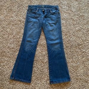 7 for All Mankind Bootcut Low Rise with Pink Pocket Stitching
